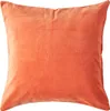 HOMESCAPES Samt-Kissenbezug in Orange, 40 x 40 cm Produktbild-Vorschau 1
