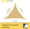 Voile d'ombrage Sol Royal triangulaire 3x3x3m SolVision Voir les images du produit 2