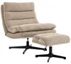 HOMCOM Relaxsessel mit Höhenverstellbarem Hocker Drehbarer Produktbild-Vorschau 1