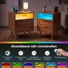 COSTWAY - Komoda nocna 2 sztuki z ładowarką, pilotem i Podgląd zdjęcia produktu 4