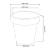 Blumentopf Übertopf Blumenkübel 58 cm x 52,2 cm Weiß Produktbild-Vorschau 2