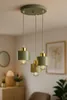 LUXOLAR 3-plamenová závěsná lampa šalvějově zelená zlatá – Náhled obrázku produktu 5