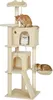 A multi-level cat tree with three cats on it, set against a white background. Náhled obrázku produktu