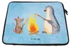 Mr. & Mrs. Panda Laptophülle Pinguin Lagerfeuer 33 x 42 cm Produktbild-Vorschau 2