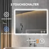 A modern bathroom with a large LED mirror. Produktbild-Vorschau