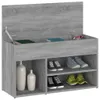 vidaXL Lavica na topánky Grey Sonoma 80x30x45 cm Drevo Náhľad obrázku produktu 6