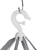 A close-up view of a white plastic hook attached to a metal loop, with gray fabric straps hanging below. Náhľad obrázku produktu