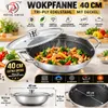 Wokpfanne 40 cm – Tri-Ply Edelstahl – Mit Deckel – Produktbild-Vorschau 2