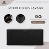 Rodan | Armoire salle bain 120 cm | Noir Mat - Bois | L/H/P Voir les images du produit 2