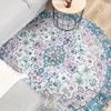 Teppich Vintage Rund - Lily Oriental Blau Rosa Produktbild-Vorschau 3