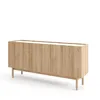 BETTSO Komoda BOHO 144x68 cm třídveřová Dub Riviera Bílý Náhled obrázku produktu 3