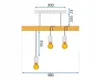 A diagram of a pendant lamp with dimensions. Náhľad obrázku produktu