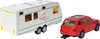 MODELLAUTO mit Wohnwagen Rückzug 1:48 Modell Metall Camper Produktbild-Vorschau 4