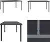 vidaXL Outdoor Esstisch Anthrazit 150x90x74 cm Stahl - Produktbild-Vorschau 1