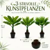 INtrenDU Kunstpflanzen 3er Set im Topf, je 40 cm, 3 Sorten Produktbild-Vorschau 2