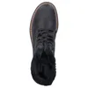 A top-down view of a black fur-lined boot. Voir les images du produit