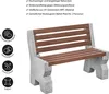 Dehner Gartenbank, 2-Sitzer, frostbeständig, 114 x 75 x 52 Produktbild-Vorschau 2