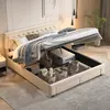 ProximaX Beige-Samt-Polsterbett mit Maßen 180x200cm, Produktbild-Vorschau 3
