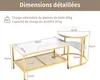 set di 2 tavolini con design in marmo e struttura in Anteprima dell’immagine prodotto 4