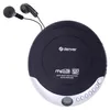 A black and silver portable CD player with headphones, shown against a white background. Podgląd zdjęcia produktu