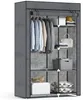 HOMCOM Kleiderschrank Stoffschrank mit 2 Kleiderstangen, 6 Produktbild-Vorschau 1