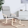 vidaXL Podnožka na nohy Light Grey 51x41x40 cm Látka Náhľad obrázku produktu 3