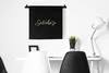 MuchoWow® Wandteppich Wandbehang Wochenende - Zitat - Gold Produktbild-Vorschau 3