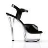 KISS-209 Damen Sandale von Pleaser, Schwarz Transparent , Produktbild-Vorschau 5