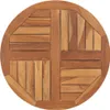 vidaXL Tischplatte Massivholz Teak Rund 2,5 cm 70 cm Produktbild-Vorschau 2
