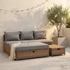 home24 Loungeset - 3-teilig - Polyrattan / Webstoff - Braun Produktbild-Vorschau 2
