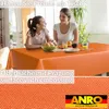 Tischdecke Textil-Optik UNI Orange 180x100cm Schnittkante Produktbild-Vorschau 3