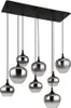 Hängeleuchte, Glas Metall, Schwarz-Rauchfarbe, L 105 cm Produktbild-Vorschau 13
