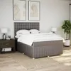 Eleganten-Stil Boxspringbett mit Matratze Taupe 160x200 cm Produktbild-Vorschau 4