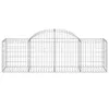 Gabionen mit Hochbogen 2 Stk. 200x50x60/80 cm Verzinktes Produktbild-Vorschau 4