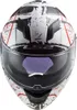 LS2 FF320 Stream Evo Tacho Helm Farbe: Weiß/Schwarz/Rot, Produktbild-Vorschau 2