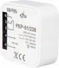 A white electronic relay device with labeling and connection terminals. Voir les images du produit