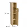 Badschrank Hochschrank schmal Eiche Torro - 102x20x24 cm Produktbild-Vorschau 6