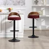 Set van 2 draaibare barkrukken, notenhout, bekleding van Productafbeelding-voorbeeld 15