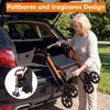 COSTWAY Rollator faltbar & leicht mit Sitz, 2in1 Rollstuhl Produktbild-Vorschau 9