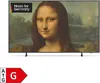 A television screen displaying the Mona Lisa painting, with a 'Made for Germany' label in the top left corner. Below the TV is an energy efficiency label. Produktbild-Vorschau