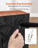A close-up view of someone assembling a brown upholstered bench by screwing in a metal leg with an Allen wrench. Náhľad obrázku produktu