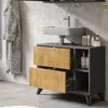 Mobiletto per lavabo Vicco Leano Antracite/quercia di Anteprima dell’immagine prodotto 5