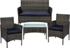 Lounge Set 4tlg. Balkon Möbel Gartengruppe Sitzgarnitur Produktbild-Vorschau 1