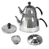 Teekannen Set Edelstahl Induktion 1,0L + 2,5L Türkischer Produktbild-Vorschau 2