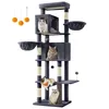 A multi-level cat tree with several cats on it, against a white background. Produktbild-Vorschau