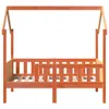 Kinderbett Hausbett Wachsbraun 80x160 cm Massivholz Kiefer Produktbild-Vorschau 4