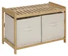 A storage bench with two fabric bins. Podgląd zdjęcia produktu