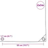 plachta vidaXL 650 g/m² 2x3 m šedá Náhľad obrázku produktu 5