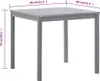 vidaXL Tavolo da giardino grigio 80x80x74 cm in legno Anteprima dell’immagine prodotto 4