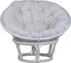 MiaMöbel Sessel 'Papasan' weiß, Ø 100 cm Produktbild-Vorschau 5